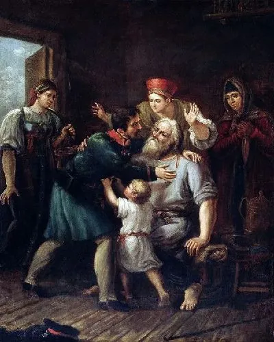Картина Возвращение ратника в свое семейство (The return of warrior in his family)