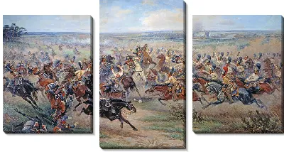 Картина Атака лейб-гвардии Конного полка на французских кирасир в сражении под Фридландом 2 июня 1807 года