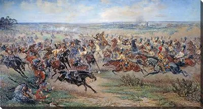 Картина Атака лейб-гвардии Конного полка на французских кирасир в сражении под Фридландом 2 июня 1807 года