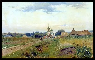 Пейзаж с церковью