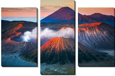 Модульная картина Долина вулканов