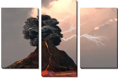 Вулкан и молнии