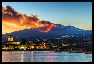 Извержение Везувия в Италии