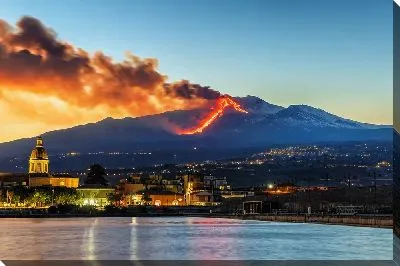 Извержение Везувия в Италии