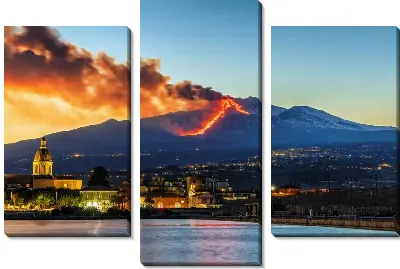 Извержение Везувия в Италии