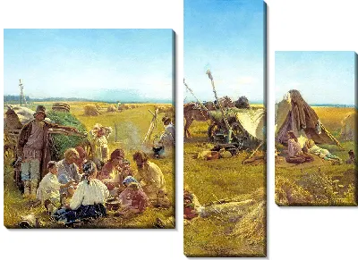 Картина Крестьянский обед в поле