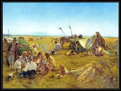 Картина Крестьянский обед в поле