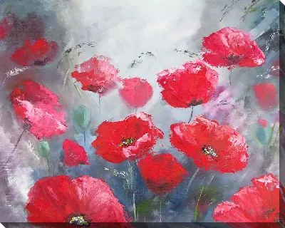 Картина маслом Алые маки