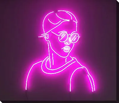Неоновый силуэт мужской