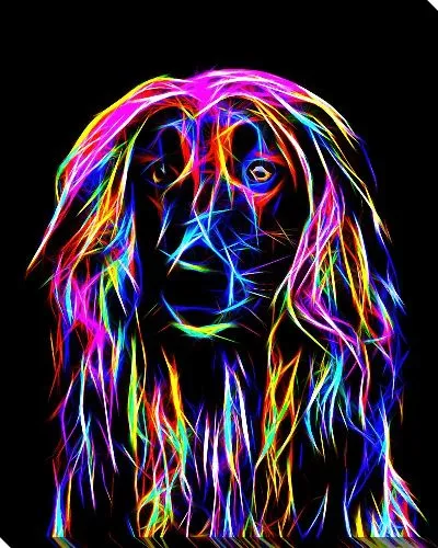 Картина маслом Неоновая собака
