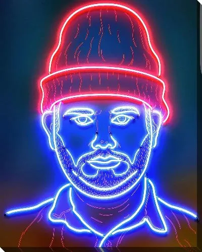 Картина маслом Неоновый хипстер