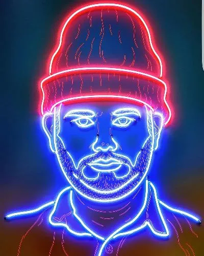 Плакат Неоновый хипстер