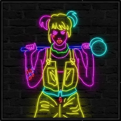 Картина Неоновая работница