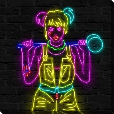 Постер Неоновая работница