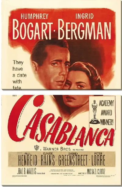 Модульная картина Киноафиша фильма Касабланка | Casablanca film