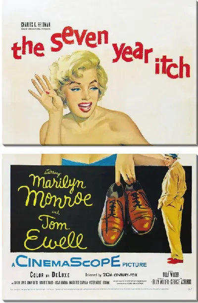 Модульная картина Киноафиша Зуд седьмого года с Мэрилин Монро
| The seven year itch with Marilyn Monroe