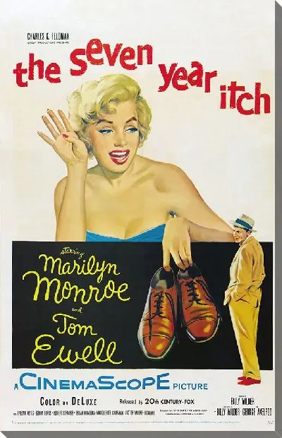 Постер Киноафиша Зуд седьмого года с Мэрилин Монро
| The seven year itch with Marilyn Monroe
