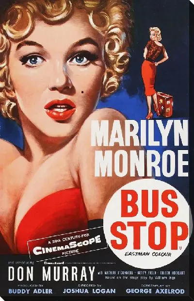 Картина маслом Киноафиша Автобусная остановка с Мэрилин Монро | Bus Stop with Marilyn Monroe
