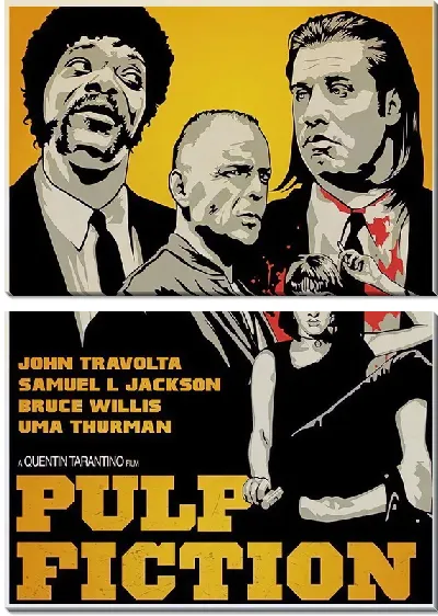 Модульная картина Киноафиша Криминальное чтиво | Pulp Fiction