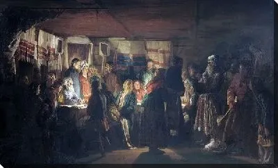 Картина Приход колдуна на крестьянскую свадьбу (The arrival of the sorcerer at a Peasant Wedding)