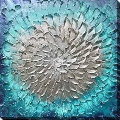 Картина маслом Изображение цветка в стиле мастихин