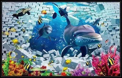 Картина Морской 3D мир