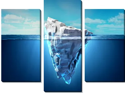 Модульная картина Подводный айсберг