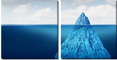 Модульная картина Айсберг ёлочкой