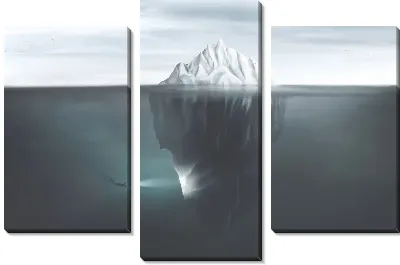 Модульная картина Аквалангист и айсберг