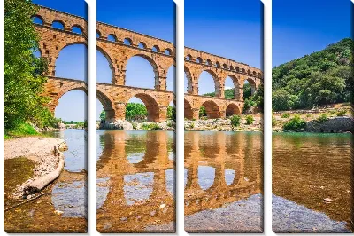 Модульная картина Акведук и река
