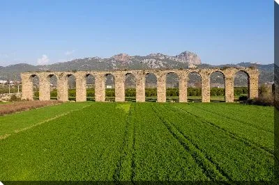 Постер Акведук и зеленое поле