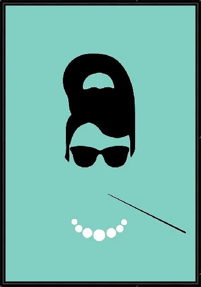 Картина Одри, очки и мундштук