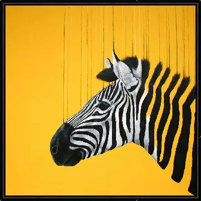 Зебра в желтых тонах