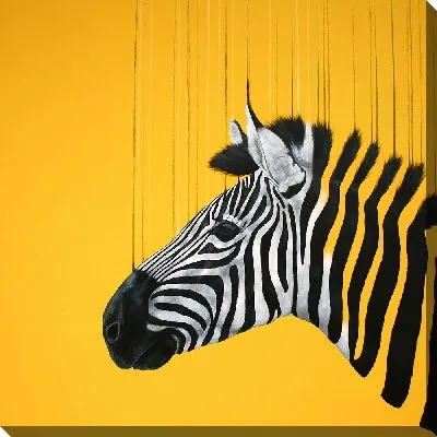 Зебра в желтых тонах