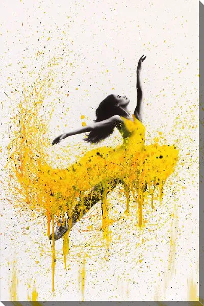 Картина маслом Полет танцовщицы в желтом