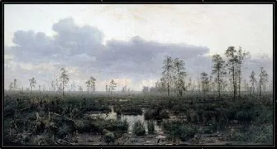 Картина Утро на болоте (Morning in the swamp)