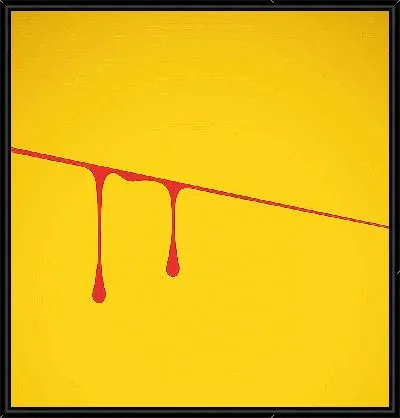 Две красные капли стекают