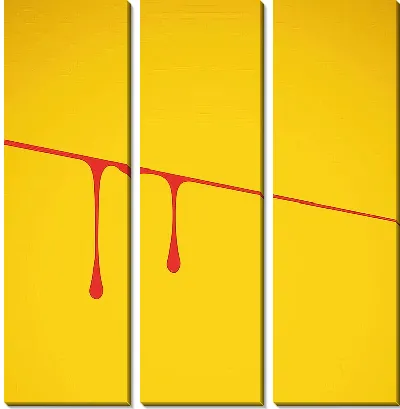 Две красные капли стекают