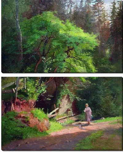 Картина У родника (In spring)