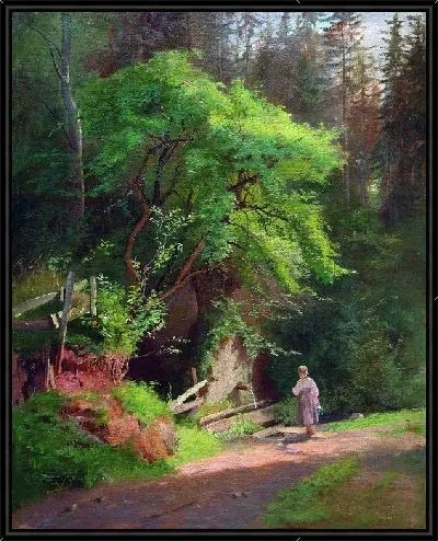 Картина У родника (In spring)