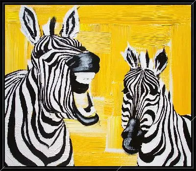 Картина Ржущие зебры