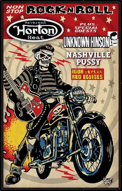 Картина Скелет на мотоцикле RocknRoll