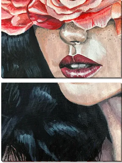 Модульная картина Загадочное лицо