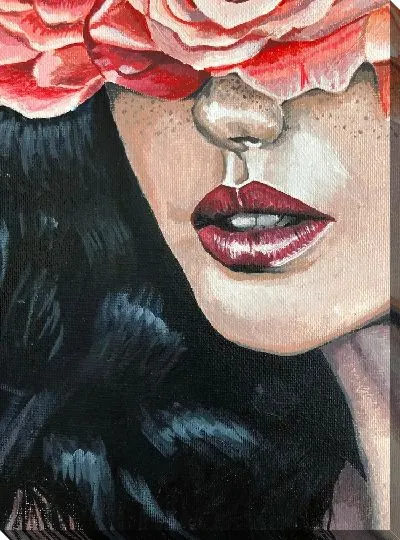 Картина маслом Загадочное лицо