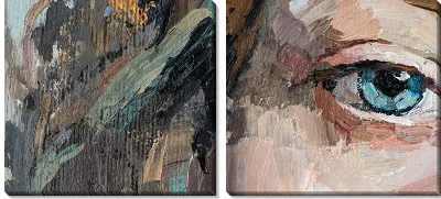 Модульная картина Часть лица