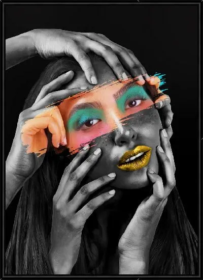 Картина Девушка с золотыми губами