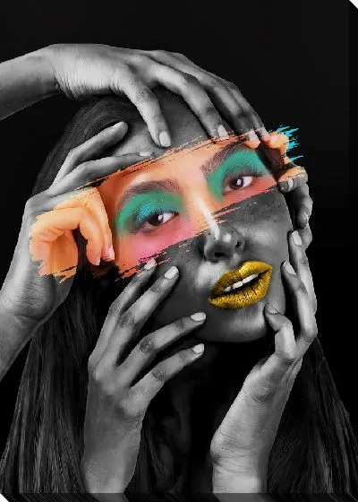 Постер Девушка с золотыми губами