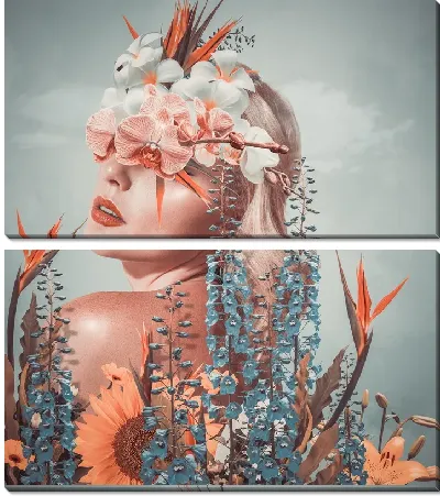 Девушка с полевыми цветами