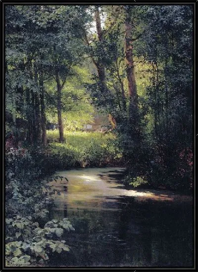 Картина Лесной ручей. Весной (Forest Stream. In the spring of)