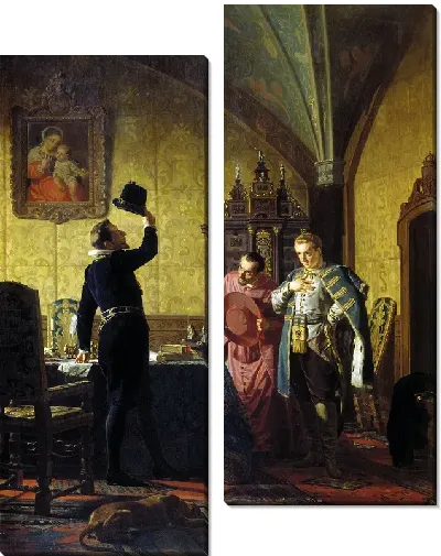 Картина Присяга Лжедмитрия I польскому королю Сигизмунду III на введение в России католицизма (Oath of False Dmitry I Polish King Sigismund III of the introduction of Catholicism in Russia)